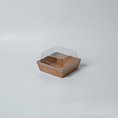 Kraft Paper Ramekin + Raised Lid(11X11X6.5)cm