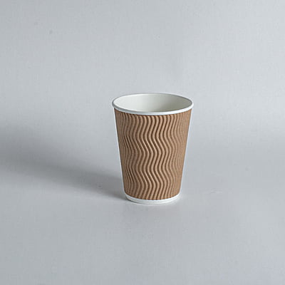 12Oz Kraft Ripple Wall Paper Cup