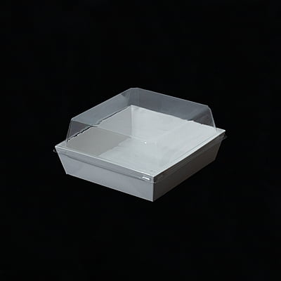 White Paper Ramekin + Raised Lid(14X13X6.5)cm