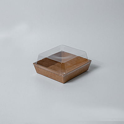 Kraft Paper Ramekin + Raised Lid(14X13X6.5)cm