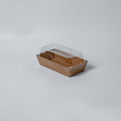 Kraft Paper Ramekin + Raised Lid(14x8x6.5)cm