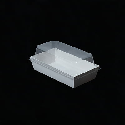 White Paper Ramekin + Raised Lid(14x8x6.5)cm