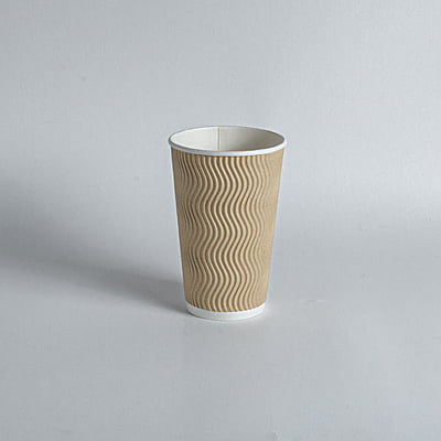 16Oz Kraft Ripple Wall Paper Cup`
