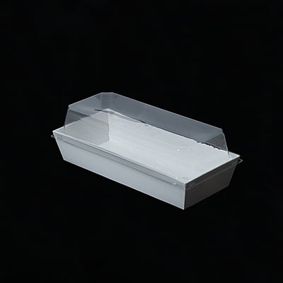 White Paper Ramekin + Raised Lid(19.5X9X6.5)cm