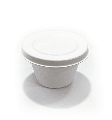 2oz Bagasse Sauce Cup+Lid