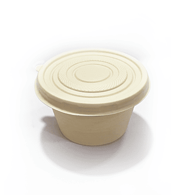 2oz biodegradable Cornstorch Sauce Cup+Lid