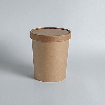 32oz Kraft Soup/Icecream Cup with Lid