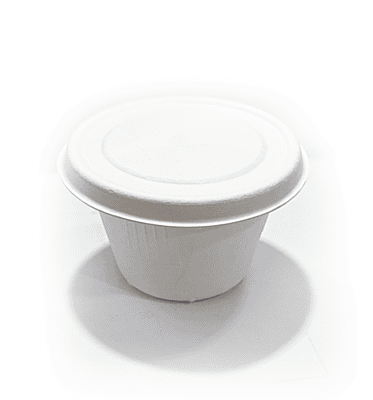 4oz Bagasse Sauce Cup+Lid
