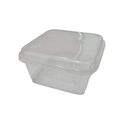 650ml Plastic Square Cont+Lid ( TSQ650 )