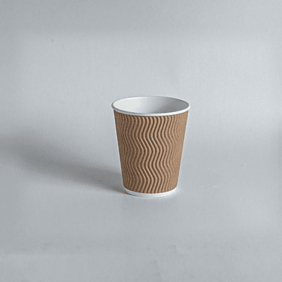 8Oz Kraft Ripple Wall Paper Cup