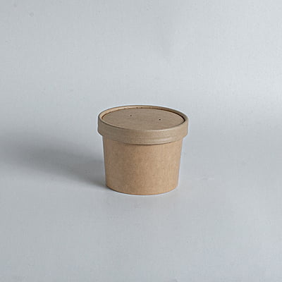 8oz Kraft Soup/Icecream Cup with Lid