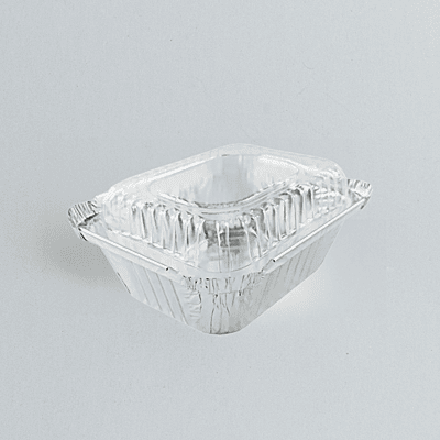 Aluminium Square Cake Cup+Dome Lid 7.5x2.5cm