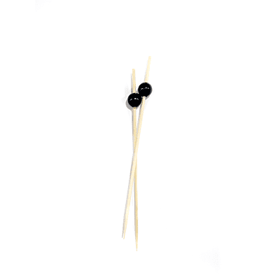 Black Bead Cocktail Stick 12cm