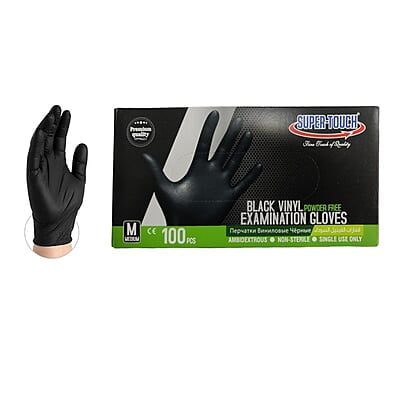 Black Vinyl Gloves Powder Free - Medium - 1 Piece