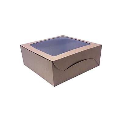 Cake Box Kraft 10x10x4 Inch with Window