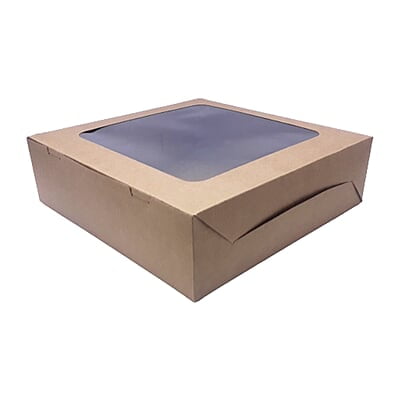 Cake Box Kraft 14x14x4 Inch with Window