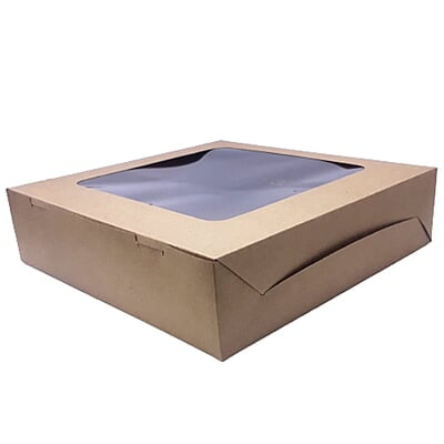 Cake Box Kraft 16x16x4' with Window