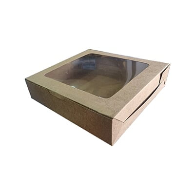 Cake Box Kraft 8x8x2 inch with Window