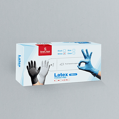 Latex Powder Free Gloves Large White