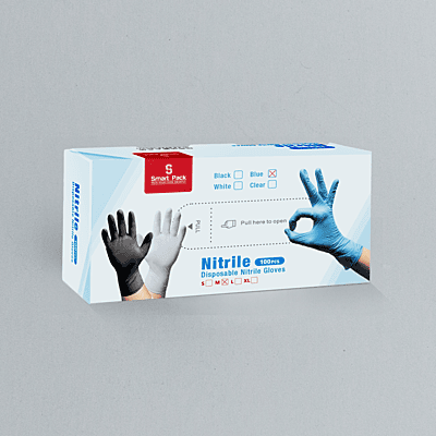 Nitrile Powder Free Gloves Medium Blue-FSH