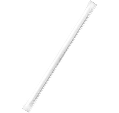 Paper Straw White 6mm 20cm SPS