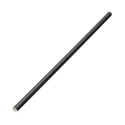 Paper Straw Black 6mm 20cm - Individually Wrapped
