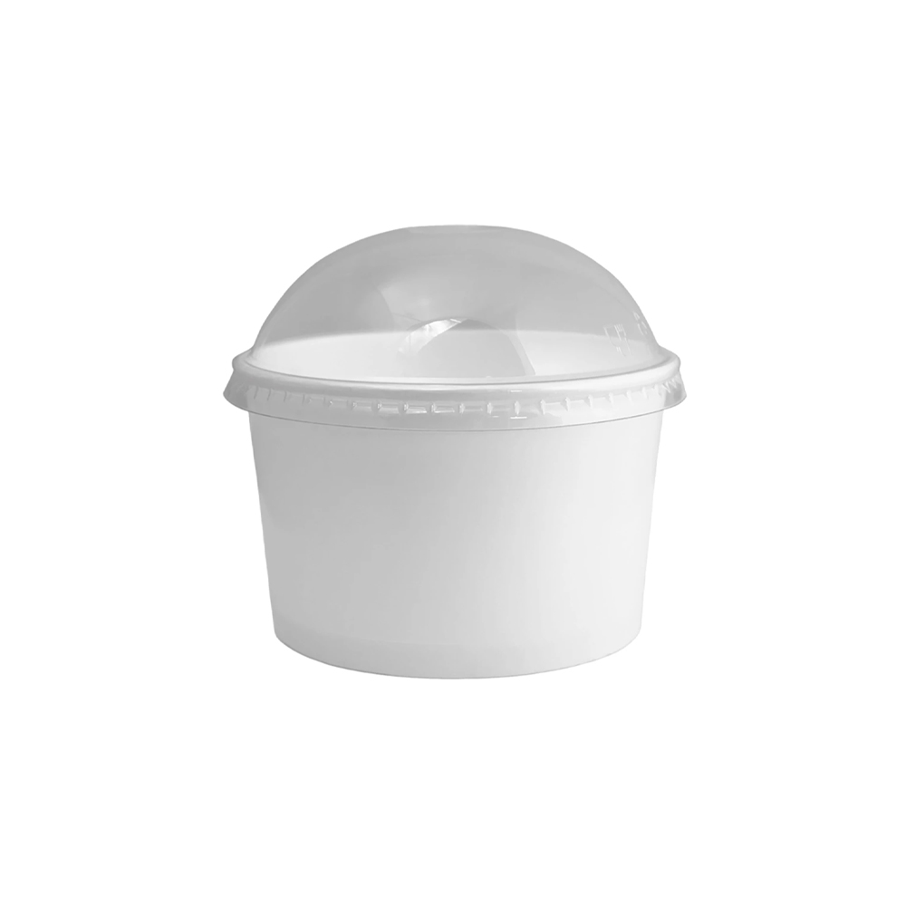 Paper Ice Cream Cup 7.5cm (150ml) + Dome Lid