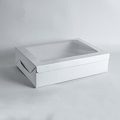 SH White 12 Cup Cake Box (330x240x85)mm