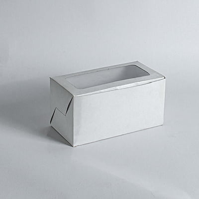 SH White 2 Cup Cake Box ( 165x85x855 mm )
