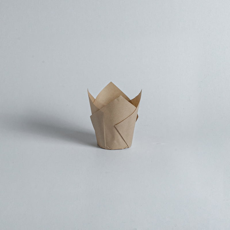Tulip Cake Cup 15x15cm - Kraft Tulip Cake Cup 15x15cm - Kraft