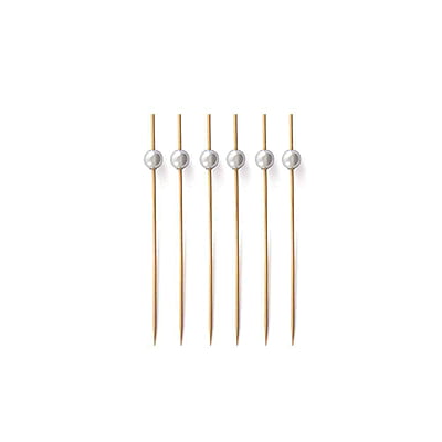 Silver Bead Cocktail Stick 12cm