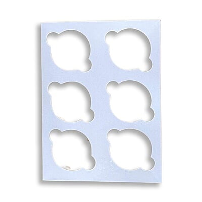 SH White 6 Cup Cake Holder