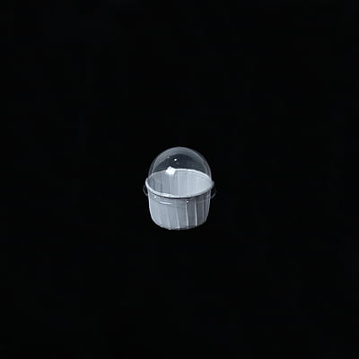 White Cake Cup Liner with Dome Lid 44x35mm(10pcs Retail Pack)
