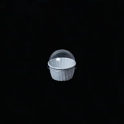 White Cake Cup Liner with Dome Lid 50x39mm(10pcs Retail Pack)