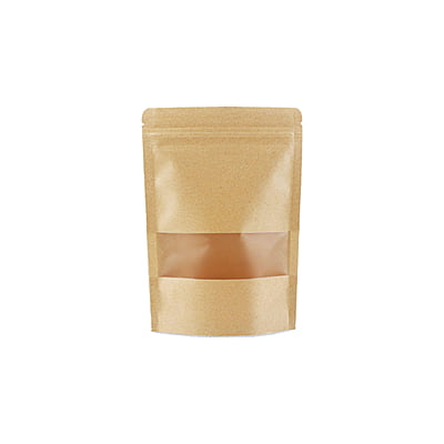 Kraft Paper Pouch Bag W/window 10X15CM