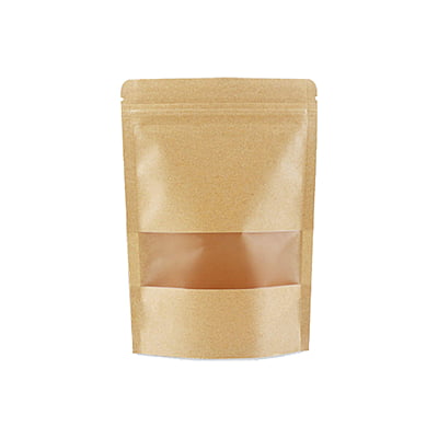 Kraft Paper Pouch Bag W/window 12X20CM