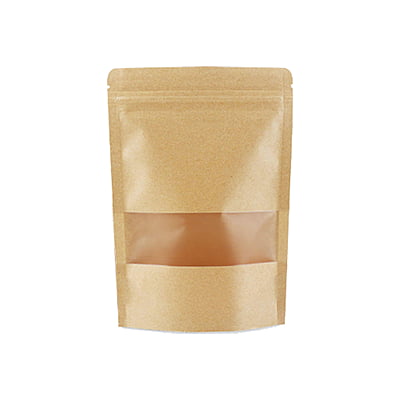 Kraft Paper Pouch Bag W/window 16X22CM
