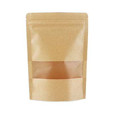 Kraft Paper Pouch Bag W/window 20X30CM