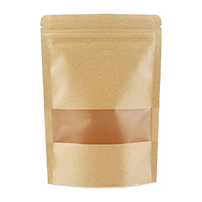 Kraft Paper Pouch Bag W/window 24X34CM